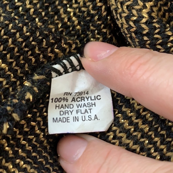 Alfred Dunner black and gold metallic sweater - Picture 8 of 8